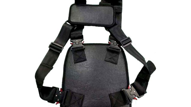 white Barber Rig Functional Barber Rig Chest Vest clippers case portable carrier