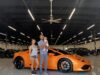 Kevin L. Walker Donnabella Mortel Adonis Walker and their lamborghini Huracan LP610 4 at West Coast Exotic cars scaled