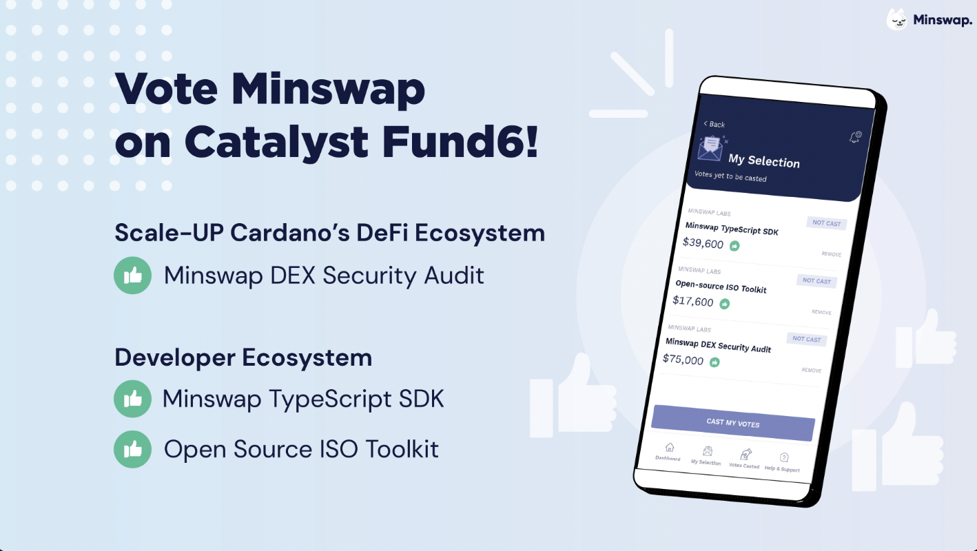 minswap MIN catalyst Cardano ADA funding