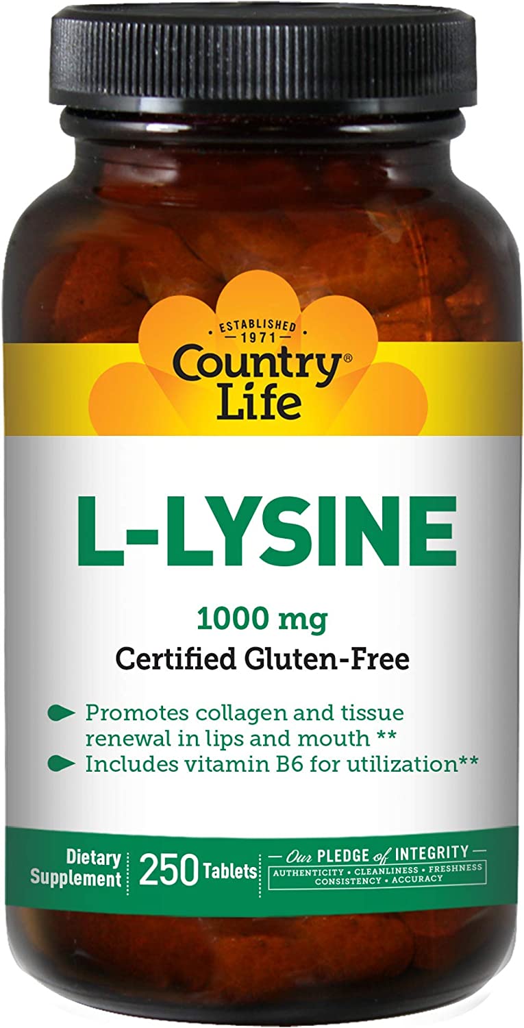 Country Life L lysine 1000 Mg with b 6 250 Count