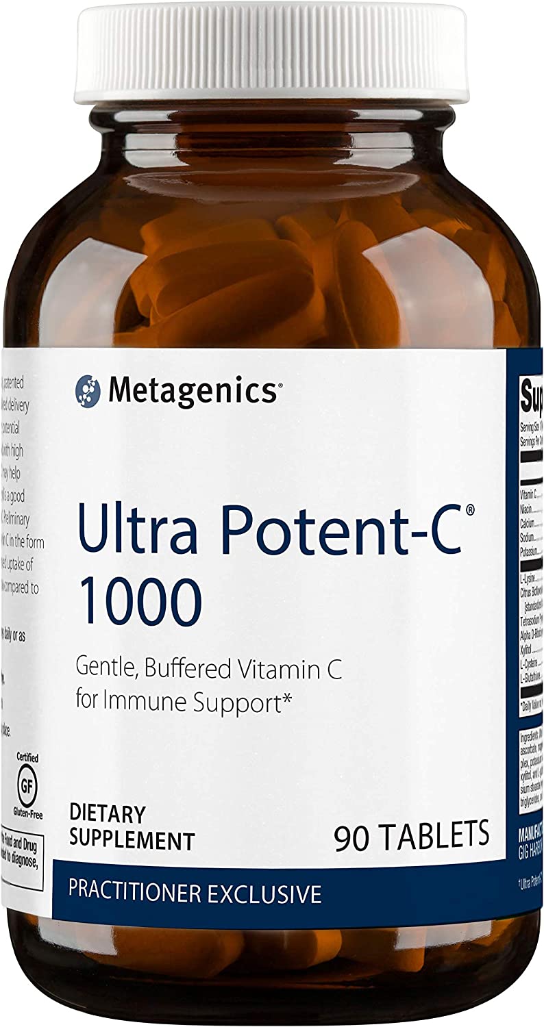 Metagenics Ultra Potent C Vitamin C 1000mg Gentle Buffered Vitamin C Supplement for Immune Support Designed to Help Prevent Stomach Upset 90 Count