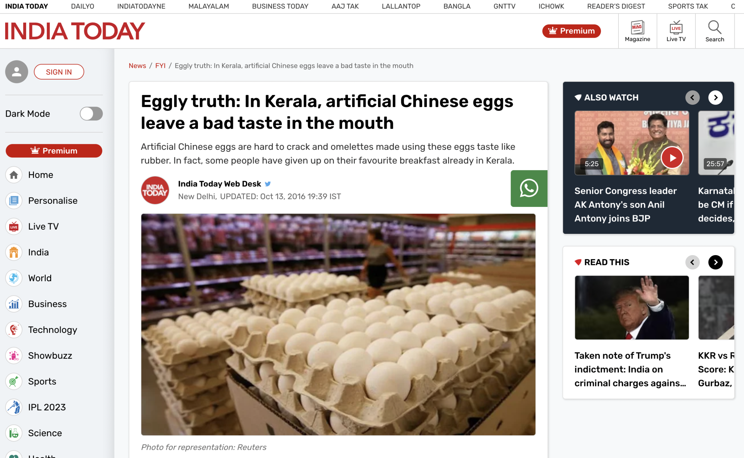 Eggly truth In Kerala artificial Chinese eggs leave a bad taste in the mouth