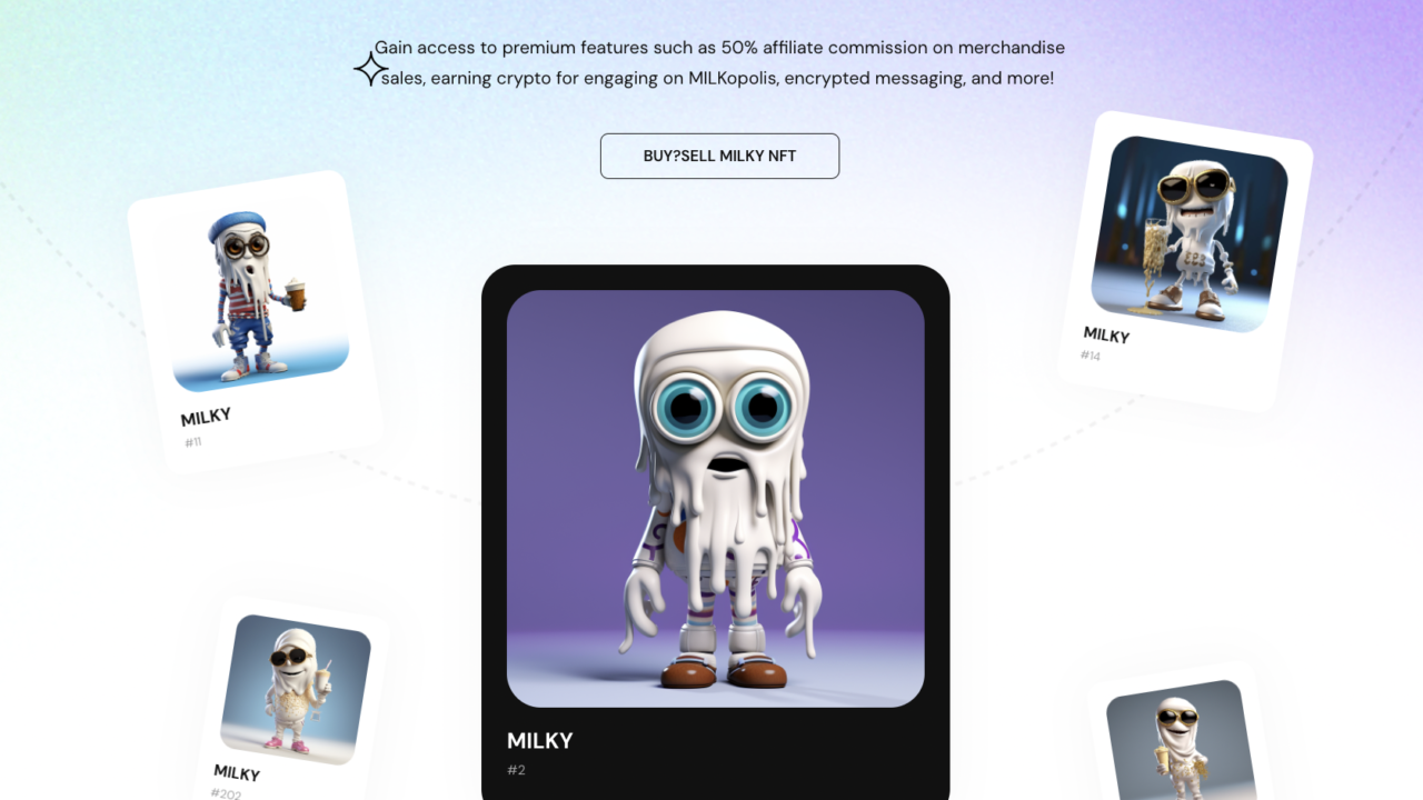 MILKY NFT for Cardano $ADA play to earn $MILK and $MYIELD MILKopolis