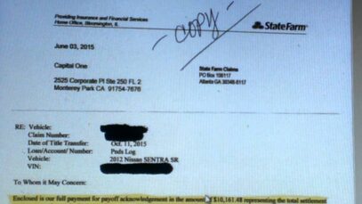 CAR PAID IN FULL BY “PROMISSORY NOTE”