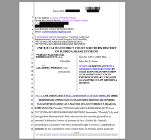 $16 Billion Lawsuit Sheppard Mullin Lawyers:Defendants tell Judge Roy K. Altman Contract Law, the U.C.C., and Natural Law is Meritless and Baseless