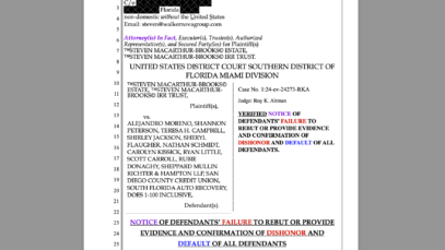 Judgement for over $13 Billion Appears Imminent as Defendants SDCCU and Sheppard Mullin Remain in Dishonor and Default